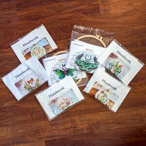 CLEARANCE Set of 7 Brand New Embroidery Kits - Perfect Gift!